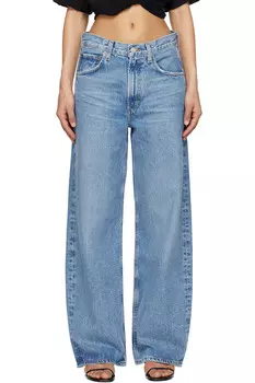 Джинсы с низкой посадкой Agolde, цвет fairway