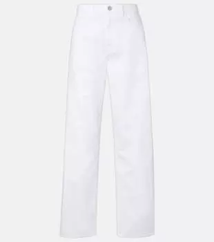 Джинсы с низкой посадкой и широкими штанинами Rhe, Optic White