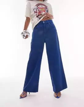 Джинсы с низкой посадкой Topshop темно-синего кобальта