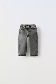 Джинсы с низкой посадкой ZARA, черный