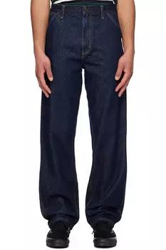 Джинсы с одной накладкой на колене Carhartt Work In Progress, синий