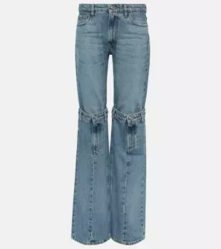 Джинсы с открытыми коленями Coperni, синий