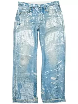 Джинсы с пайетками Acne Studios, синий