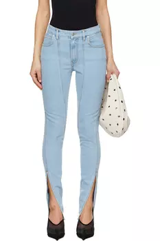 Джинсы с панелями Mugler, синий