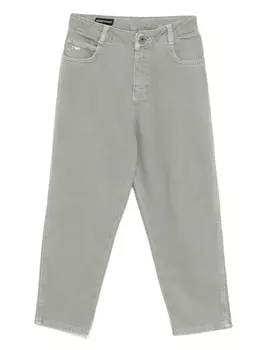 Джинсы с подворотами Emporio Armani Kids, зеленый