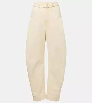 Джинсы с поясом и расклешенными штанинами Lemaire, Frozen Apricot