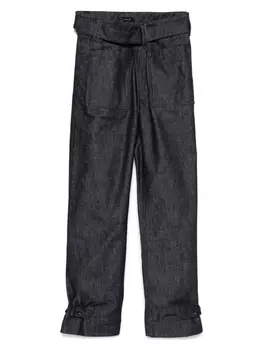 Джинсы с поясом Mugler, синий