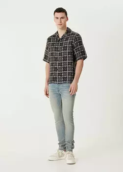 Джинсы с потертостями Amiri, голубой