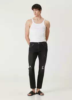 Джинсы с потертостями Dolce&Gabbana, серый