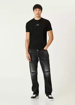 Джинсы с потертостями Dsquared2, черный