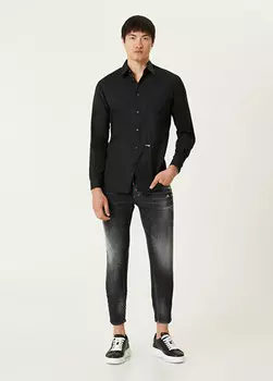 Джинсы с потертостями Dsquared2, черный