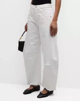 Джинсы с потертостями и подковой Citizens of Humanity, цвет Jicama