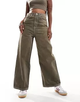 Джинсы с потертыми штанинами шоколадного цвета Native Youth