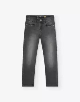 Джинсы с пятью карманами для мальчика с эффектом потертости Losan, серый