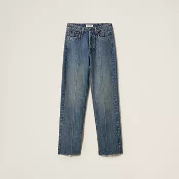 Джинсы с пятью карманами Miu Miu, синий