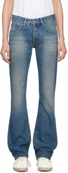 Джинсы с пятью карманами MM6 Maison Margiela, синий