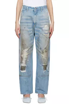 Джинсы с пятью карманами Mm6 Maison Margiela, синий