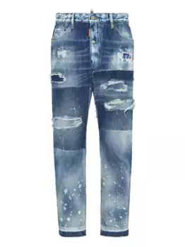 Джинсы с прорезями DSQUARED2, синий