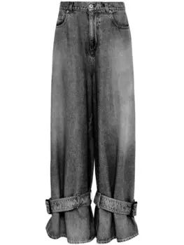 Джинсы с пряжками JW Anderson, серый