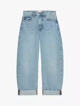 Джинсы с пузырчатыми бочкообразными ножками FRAME, светло-синий