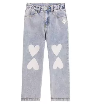 Джинсы с сердечками Jellymallow, розовый