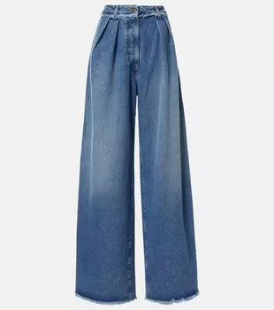 Джинсы с широкими штанинами Alanui, цвет dark blue