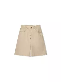 Джинсы с широкими штанинами Bershka, песочный