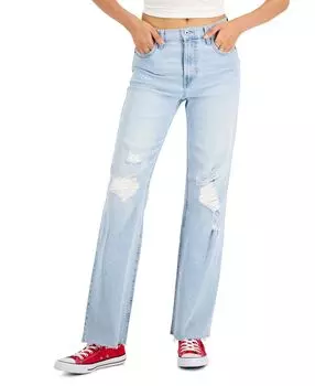 Джинсы с широкими штанинами для юниоров с эффектом потертости Celebrity Pink, мульти