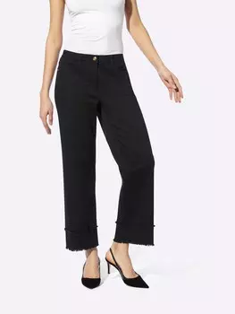 Джинсы с широкими штанинами heine, черный деним