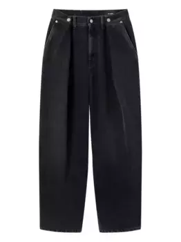 Джинсы с широкими штанинами и плиссированными карманами Axel Arigato, серый