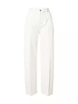 Джинсы с широкими штанинами и складками Calvin Klein Jeans, белый