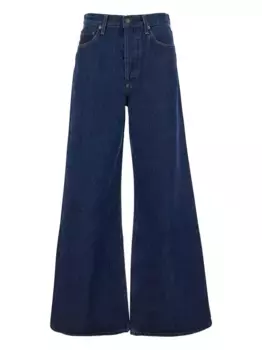 Джинсы с широкими штанинами из хлопковой смеси AGOLDE, синий