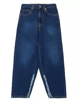 Джинсы с широкими штанинами MM6 Maison Margiela Kids, синий