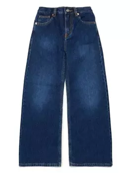 Джинсы с широкими штанинами MM6 Maison Margiela Kids, синий