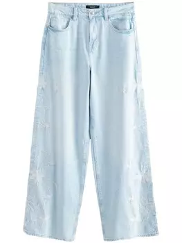 Джинсы с широкими штанинами Next, светло-синий