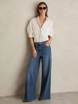 Джинсы с широкими штанинами petite heather Reiss, синий