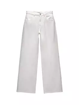 Джинсы с широкими штанинами Pull&Bear, цвет White denim