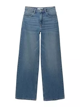 Джинсы с широкими штанинами Pull&Bear, синий деним