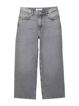 Джинсы с широкими штанинами Pull&Bear, светло-серый