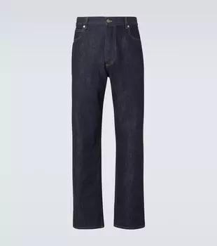 Джинсы с широкими штанинами средней посадки Bottega Veneta, Indigo