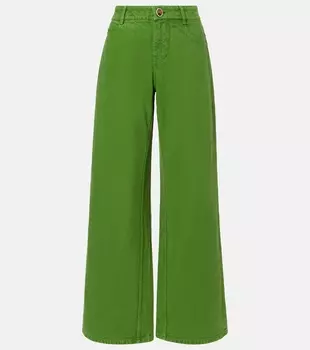 Джинсы с широкими штанинами средней посадки Christopher Esber, Cactus