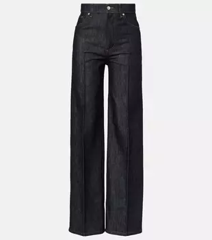 Джинсы с широкими штанинами средней посадки Stella McCartney, Raw Blue Denim