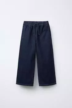 Джинсы с широкими штанинами ZARA, синий