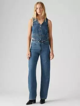 Джинсы с широкой тесьмой в рубчик Levi's, темно-синий