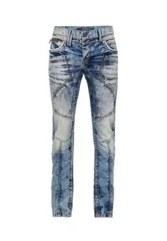 Джинсы с современными декоративными швами CIPO & BAXX, синий