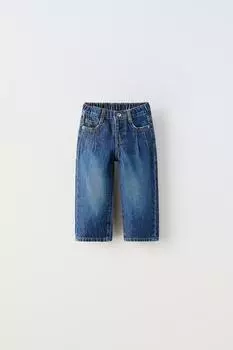 Джинсы с стротами ZARA, синий