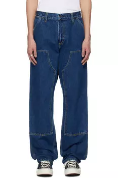 Джинсы с усиленными коленями Carhartt Work In Progress, синий