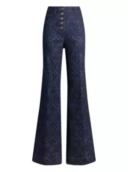 Джинсы с узором пейсли ETRO, синий