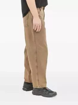 Джинсы с вышитым логотипом dime, коричневый