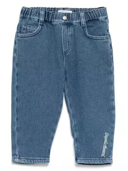 Джинсы с вышитым логотипом Emporio Armani Kids, синий